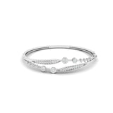 Ivana Jewels Bracelets White Gold / 14KT Geometric Line Diamond Bangle