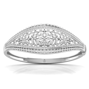 Ivana Jewels Bracelets White Gold / 14KT Gift Her Stylish Diamond Kada Bangle