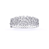 Ivana Jewels Bracelets White Gold / 14KT Glorious Floral Diamond Bangle
