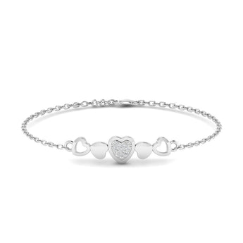 Ivana Jewels Bracelets White Gold / 14KT Gold Heart Diamond Band