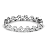 Ivana Jewels Bracelets White Gold / 14KT Leaf Design Diamond Bangle