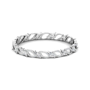 Ivana Jewels Bracelets White Gold / 14KT Leaf Diamond Bracelet