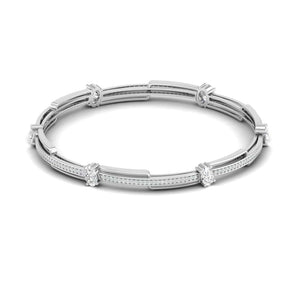 Ivana Jewels Bracelets White Gold / 14KT Linear Diamond Bangle