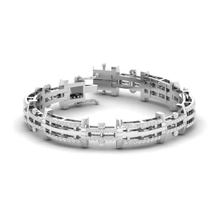 Ivana Jewels Bracelets White Gold / 14KT Linear Diamond Link Bracelet