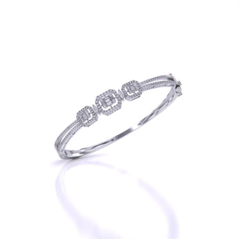 Ivana Jewels Bracelets White Gold / 14KT Minimalist Baguette Bangle