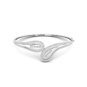 Ivana Jewels Bracelets White Gold / 14KT Open Design Diamond Bangle