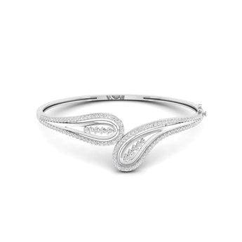 Ivana Jewels Bracelets White Gold / 14KT Open Design Diamond Bangle