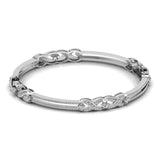 Ivana Jewels Bracelets White Gold / 14KT Pear Shape & Round Cut Diamonds Bangle