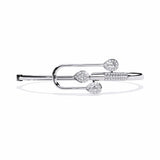 Ivana Jewels Bracelets White Gold / 14KT Pear-Shaped Diamond Gold Bangle
