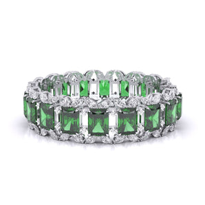Ivana Jewels Bracelets White Gold / 14KT Radiant Cut Green EMERALD Fancy Bracelet