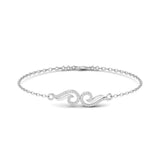 Ivana Jewels Bracelets White Gold / 14KT Sculpted Wave Bracelet