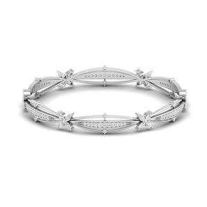 Ivana Jewels Bracelets White Gold / 14KT Star Diamond Bangle