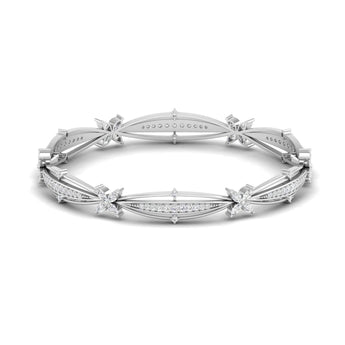 Ivana Jewels Bracelets White Gold / 14KT Star Diamond Bangle