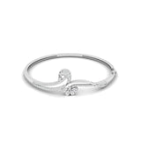 Ivana Jewels Bracelets White Gold / 14KT Swirl Design Diamond Bangle