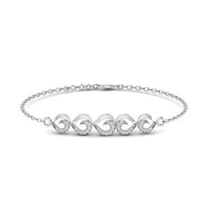 Ivana Jewels Bracelets White Gold / 14KT Symmetrical Curve Bracelet
