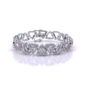 Ivana Jewels Bracelets White Gold / 14KT Trilliant Cut Diamond Bangle