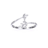 Ivana Jewels Bracelets White Gold / 14KT Twin Twist Leaf Style Women Bangle
