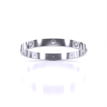 Ivana Jewels Bracelets White Gold / 14KT Women's Bangles Rhinestone Bangle