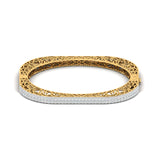 Ivana Jewels Bracelets Yellow Gold / 14KT 2.15 Carat Diamond Gold Square Bangle