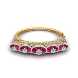 Ivana Jewels Bracelets Yellow Gold / 14KT 2.43ct Oval Diamond Bangle
