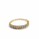 Ivana Jewels Bracelets Yellow Gold / 14KT Baguette & Round Diamond Oval  bangle