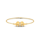 Ivana Jewels Bracelets Yellow Gold / 14KT Butterfly Diamond Gold Bracelet