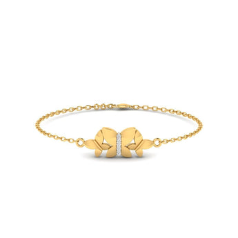 Ivana Jewels Bracelets Yellow Gold / 14KT Butterfly Diamond Gold Bracelet