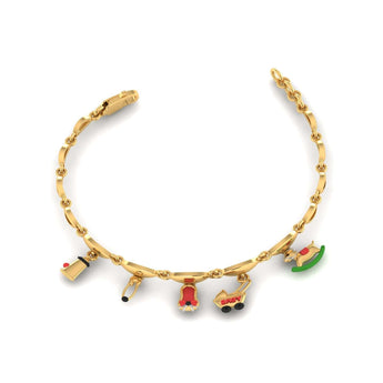 Ivana Jewels Bracelets Yellow Gold / 14KT Classic Charm Bracelet