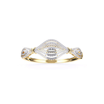 Ivana Jewels Bracelets Yellow Gold / 14KT Classic Design with Round Diamonds Bangle