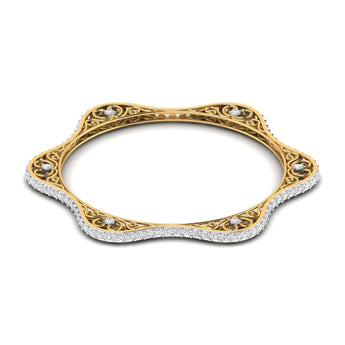 Ivana Jewels Bracelets Yellow Gold / 14KT Classic Diamond  Bangle