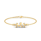Ivana Jewels Bracelets Yellow Gold / 14KT Clustered Flower Trio Diamond Band