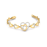 Ivana Jewels Bracelets Yellow Gold / 14KT Diamond Accent Heart Bracelet