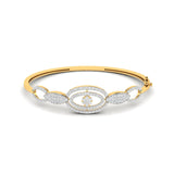 Ivana Jewels Bracelets Yellow Gold / 14KT Diamond Accent Oval Bangle