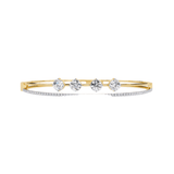 Ivana Jewels Bracelets Yellow Gold / 14KT Diamond Bangle with Five Stone Design