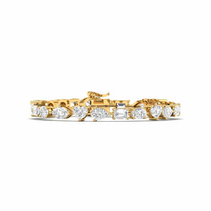 Ivana Jewels Bracelets Yellow Gold / 14KT Diamond Bracelet with Various Cuts