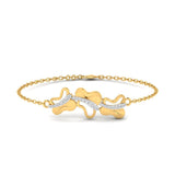 Ivana Jewels Bracelets Yellow Gold / 14KT Diamond Butterfly Gold Band