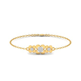 Ivana Jewels Bracelets Yellow Gold / 14KT Diamond Cluster Flower Bracelet