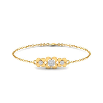 Ivana Jewels Bracelets Yellow Gold / 14KT Diamond Cluster Flower Bracelet
