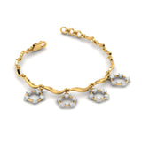 Ivana Jewels Bracelets Yellow Gold / 14KT Diamond  Dangle Bracelet