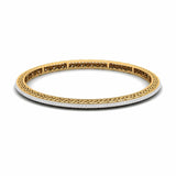 Ivana Jewels Bracelets Yellow Gold / 14KT Diamond Set Open Design Bangle
