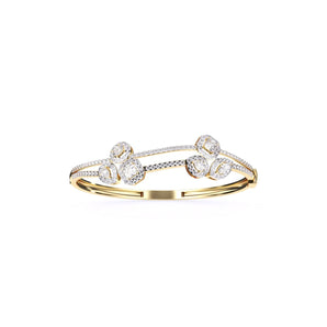 Ivana Jewels Bracelets Yellow Gold / 14KT Fancy Shape Diamonds Classic Design Bangle For Her