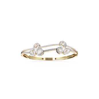 Ivana Jewels Bracelets Yellow Gold / 14KT Fancy Shape Diamonds Classic Design Bangle For Her