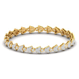 Ivana Jewels Bracelets Yellow Gold / 14KT Floral Motif Diamond Bangle