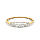 Ivana Jewels Bracelets Yellow Gold / 14KT Floral Pattern Diamond Bangle