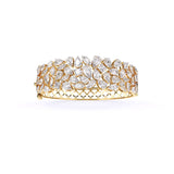 Ivana Jewels Bracelets Yellow Gold / 14KT Glorious Floral Diamond Bangle