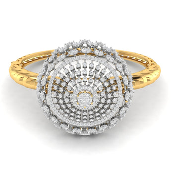 Ivana Jewels Bracelets Yellow Gold / 14KT Gold Bangle with Diamonds