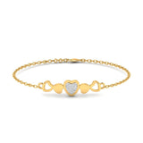 Ivana Jewels Bracelets Yellow Gold / 14KT Gold Heart Diamond Band