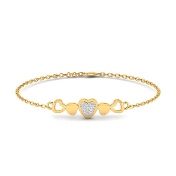Ivana Jewels Bracelets Yellow Gold / 14KT Gold Heart Diamond Band
