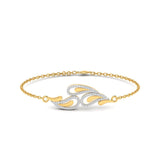 Ivana Jewels Bracelets Yellow Gold / 14KT Gold Leaf Diamond Bracelet