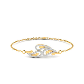 Ivana Jewels Bracelets Yellow Gold / 14KT Gold Leaf Diamond Bracelet